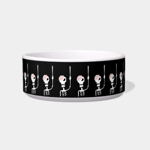 Halloween skeleton with a sword  bowl