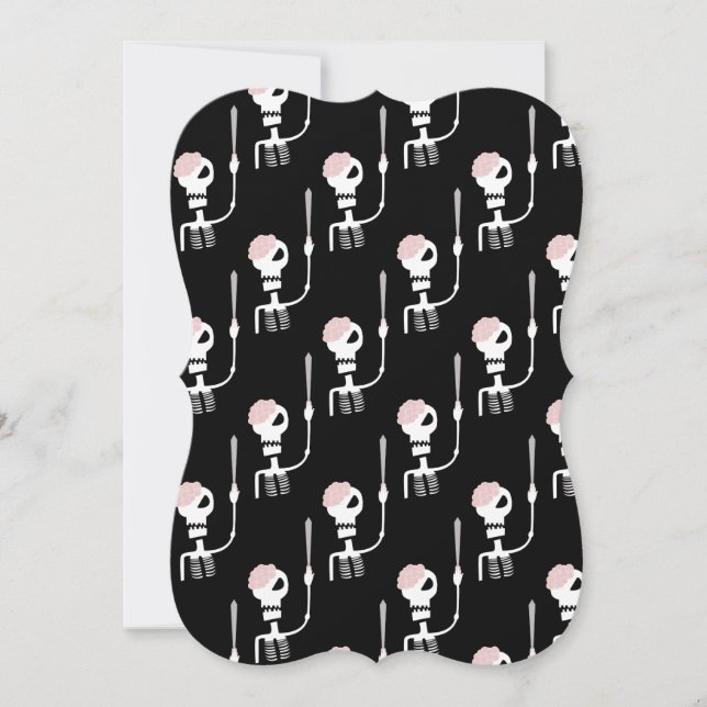 Halloween skeleton with a sword  card (Front)