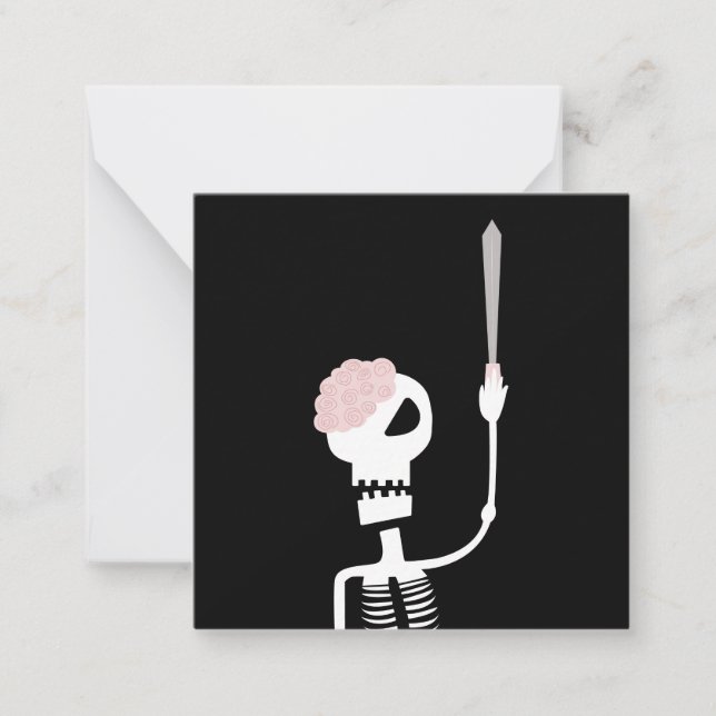 Halloween skeleton with a sword  card (Front)
