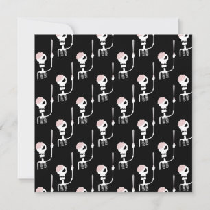 Halloween skeleton with a sword card