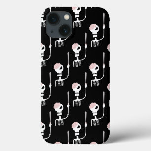 Halloween skeleton with a sword iPhone 13 case