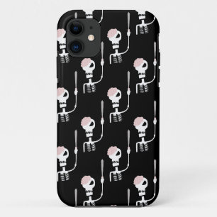 Halloween skeleton with a sword iPhone 11 case