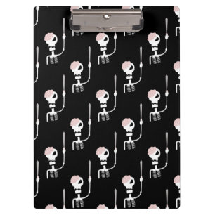 Halloween skeleton with a sword  clipboard