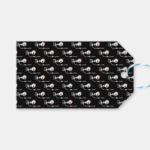 Halloween skeleton with a sword gift tags