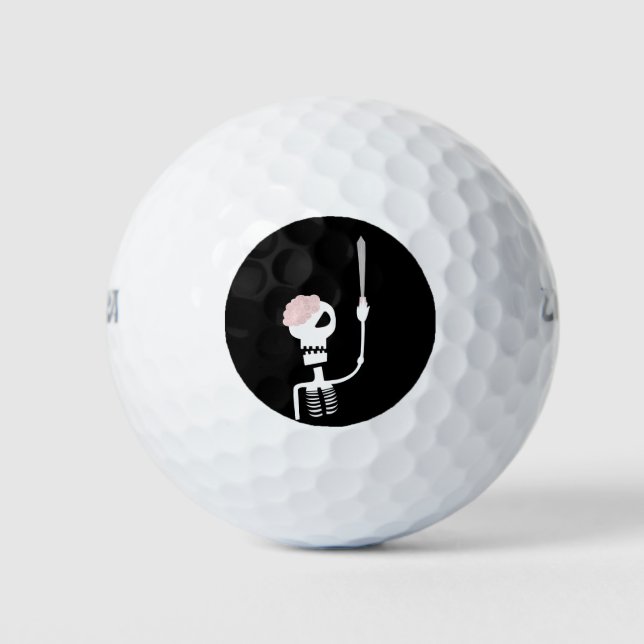 Halloween skeleton with a sword  golf balls (Front)