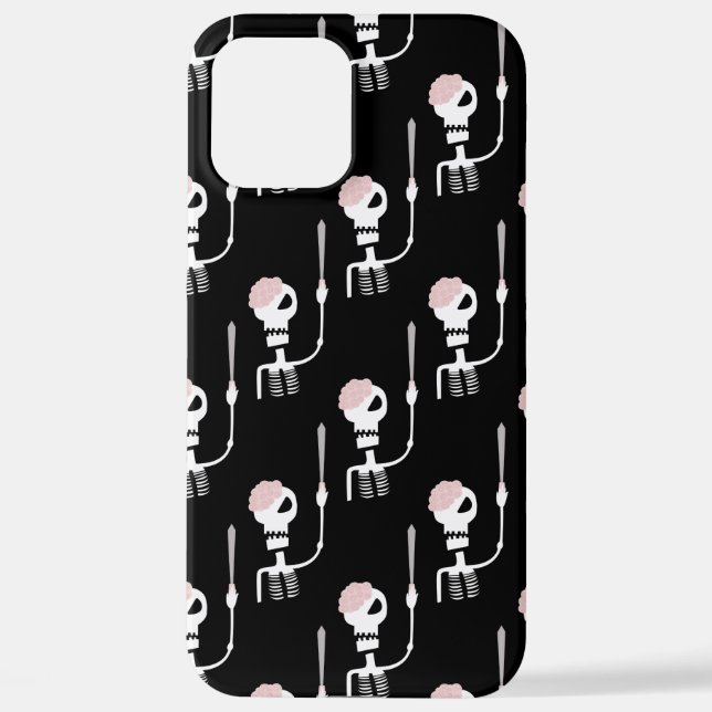 Halloween skeleton with a sword  iPhone case (Back)