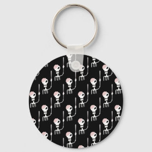 Halloween skeleton with a sword key ring