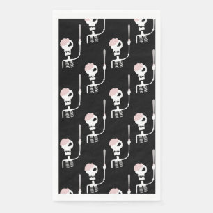 Halloween skeleton with a sword napkin