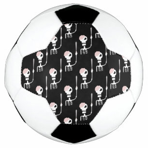 Halloween skeleton with a sword  soccer ball