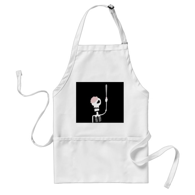 Halloween skeleton with a sword  standard apron (Front)