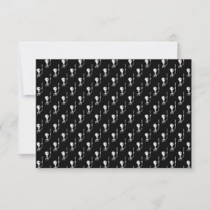 Halloween skeleton with a sword thank you card
