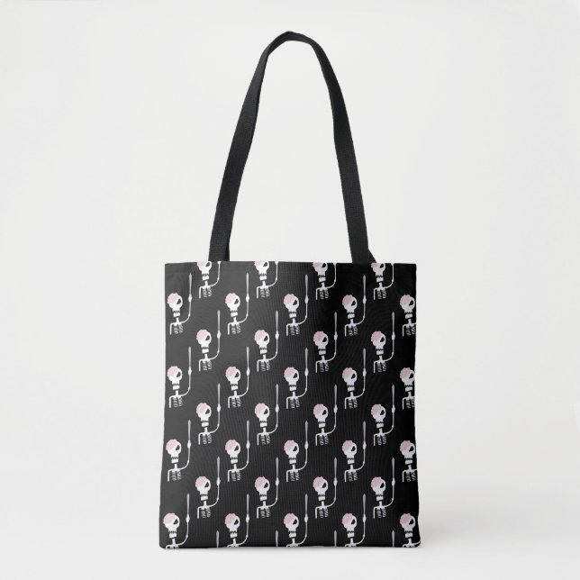 Halloween skeleton with a sword  tote bag (Front)