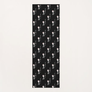 Halloween skeleton with a sword  yoga mat