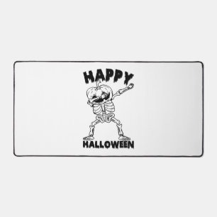 Halloween Skeleton with Pumpkin - Happy Halloween Desk Mat