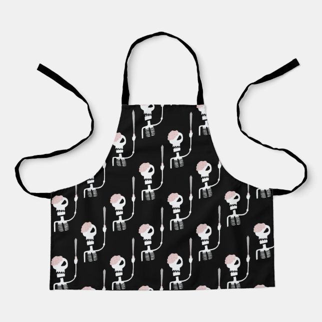 Halloween Skeleton with Sword Apron (Front)