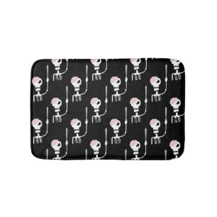 Halloween Skeleton with Sword Bath Mat