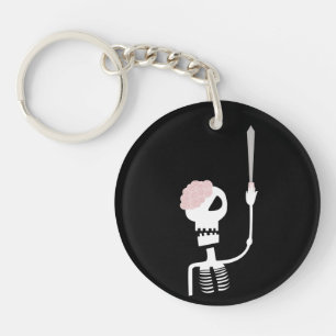 Halloween Skeleton with Sword Key Ring