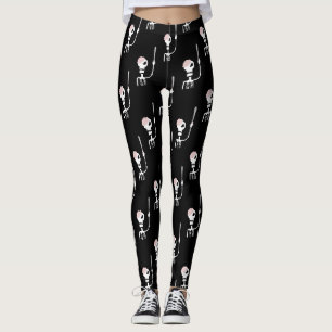 Halloween Skeleton with Sword Leggings