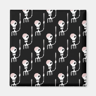 Halloween Skeleton with Sword Magnet