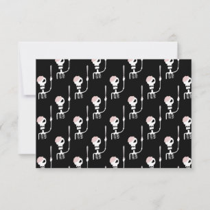 Halloween Skeleton with Sword RSVP Card