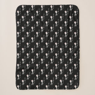 Halloween Skeleton with Sword Sherpa Blanket