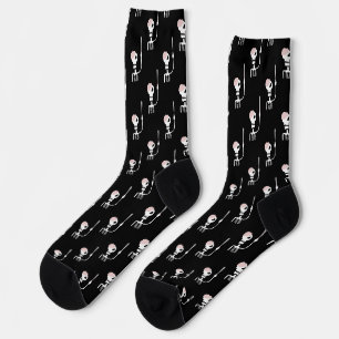 Halloween Skeleton with Sword Socks