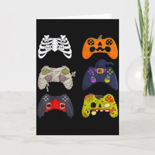 Halloween Skeleton Zombie Gaming Controllers  Card