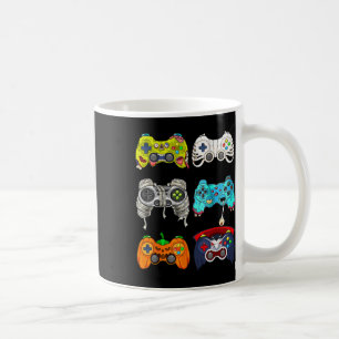 Halloween Skeleton Zombie Gaming Controllers Mummy Coffee Mug
