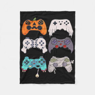 Halloween Skeleton Zombie Gaming Controllers Mummy Fleece Blanket