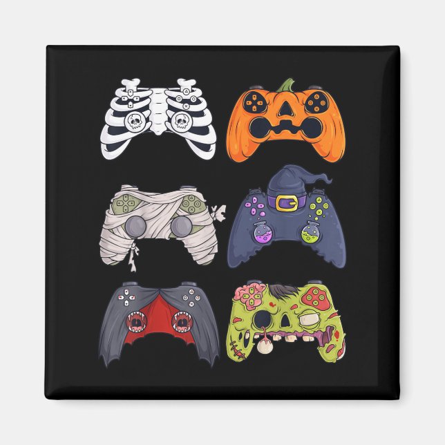 Halloween Skeleton Zombie Gaming Controllers Mummy Magnet (Front)
