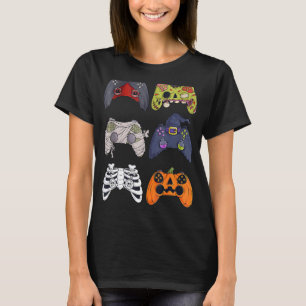 Halloween Skeleton Zombie Gaming Controllers Mummy T-Shirt