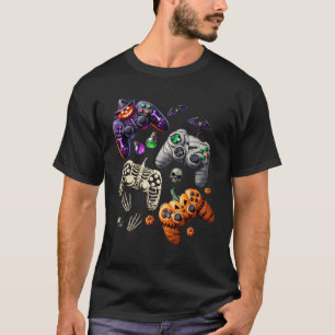 Halloween Skeleton Zombie Gaming Controllers Mummy T-Shirt