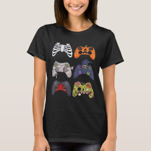 Halloween Skeleton Zombie Gaming Controllers Mummy T-Shirt
