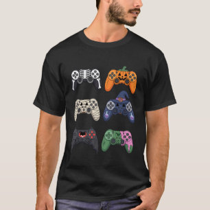 Halloween Skeleton Zombie Gaming Controllers Mummy T-Shirt