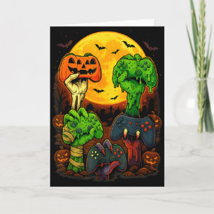 Halloween Skeleton Zombie Mummy Gaming Controller  Card