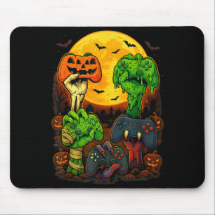 Halloween Skeleton Zombie Mummy Gaming Controller Mouse Pad