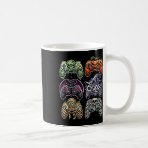 Halloween Skeleton Zombie Mummy Gaming Controllers Coffee Mug