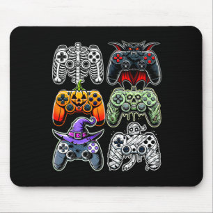 Halloween Skeleton Zombie Mummy Gaming Controllers Mouse Pad