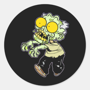 Halloween Skeleton Zombie Playful Costumes Collect Classic Round Sticker