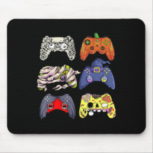 Halloween Skeleton Zombie Witch Controller Mummy B Mouse Pad
