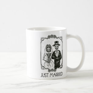 Halloween Skeletons Bride And Groom Just Married F Coffee Mug