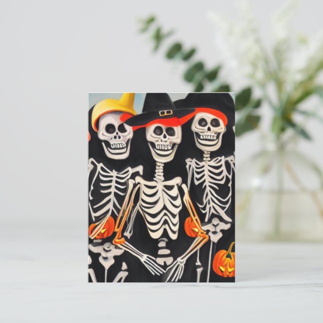 Halloween Skeletons Card (Standing Front)