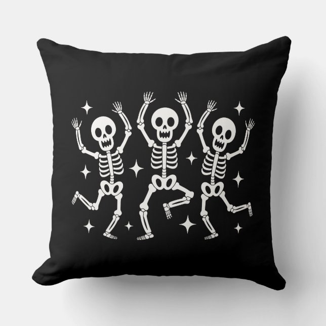 Halloween Skeletons Cushion (Front)