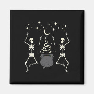 Halloween Skeletons Dance Witch Cauldron Costume W Magnet