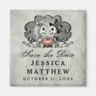 Halloween Skeletons Grey Black Heart Save the Date