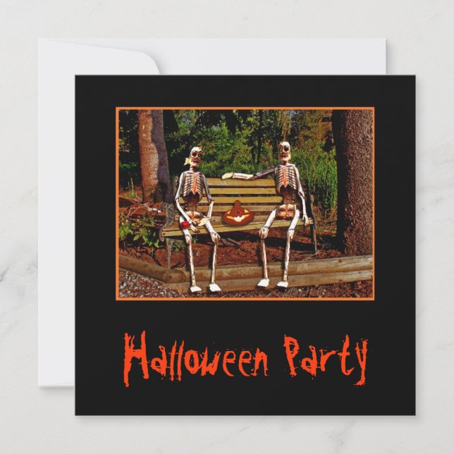 Halloween Skeletons Invitation (Front)