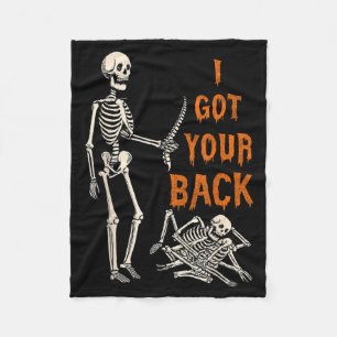 Halloween Skeletons Ive Got Your Back Costume Men  Fleece Blanket