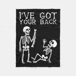 Halloween Skeletons Ive Got Your Back Costume Men Fleece Blanket