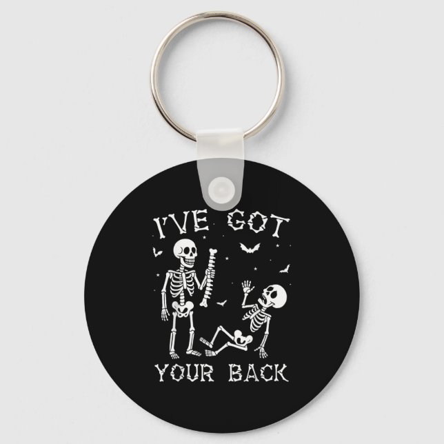 Halloween Skeletons Ive Got Your Back Costume Men  Key Ring (Front)