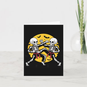 Halloween Skeletons Karate Martial Arts Card